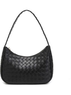 Women Bz Black Shoulder Tote Bag Cute Hobo Mini Clutch Zipper Bag